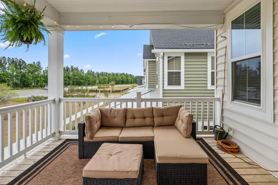 Exterior details and patio area of a home in Sweetgrass at Summers Corner, Summerville (Image 26).