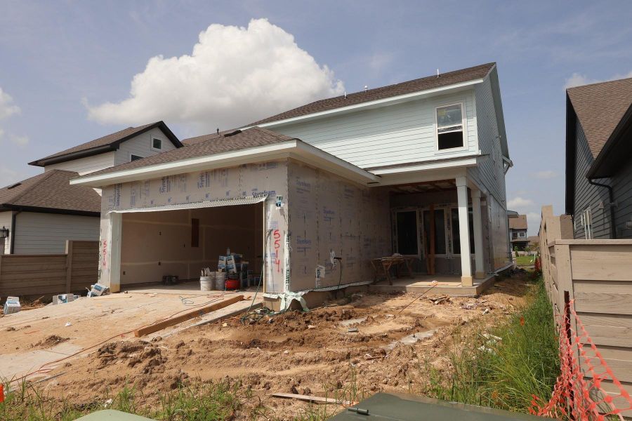 In-progress construction of a new home in Pomona - Grove Row Collection, Manvel, TX (Image 7). In-progress construction of a new home in Pomona - Grove Row Collection, Manvel, TX (Image 7).