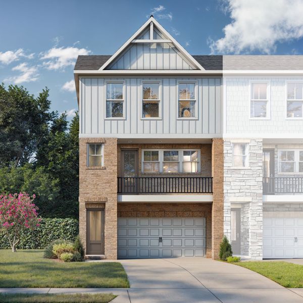 Representative exterior photo of a completed home built from the The Lane B by Davidson Homes LLC in Grafton Trace, Woodstock, GA (Image 1). Representative exterior photo of a completed home built from the The Lane B by Davidson Homes LLC in Grafton Trace, Woodstock, GA (Image 1).
