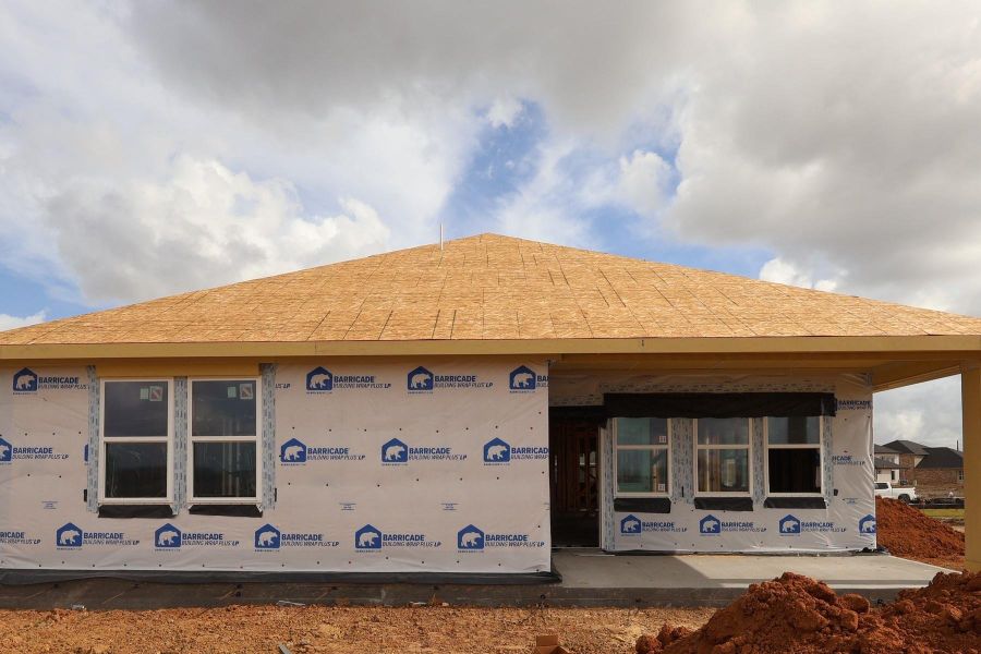 Covered patio in the backyard - still under construction!