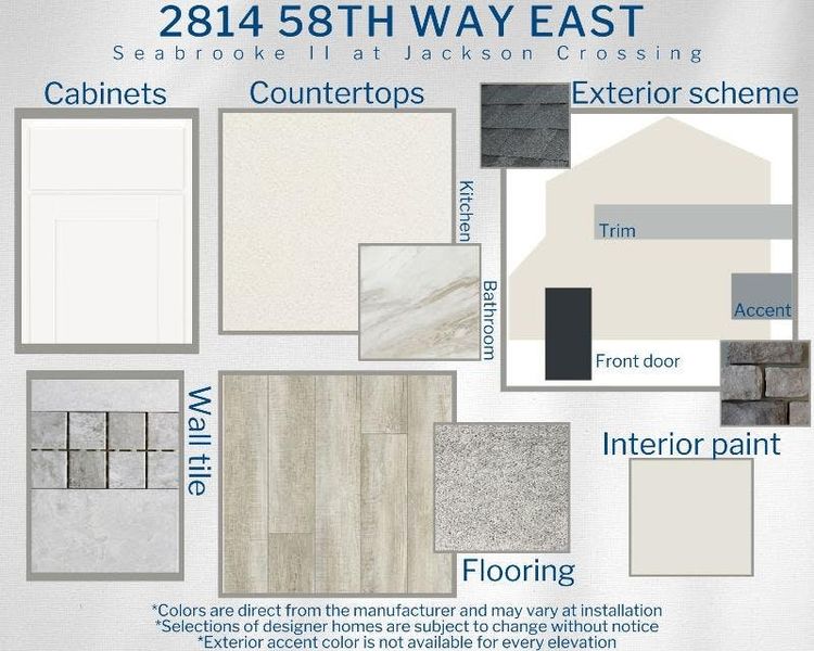 Seabrooke II - Colors For This Home Seabrooke II - Colors For This Home