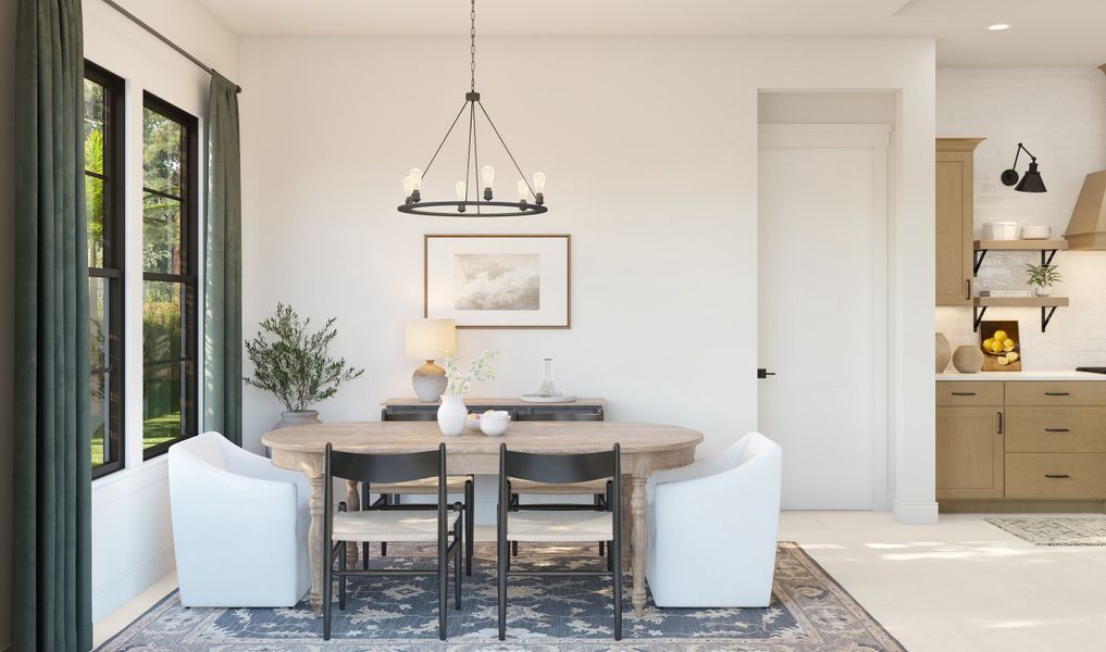 Dining area adjacent to kitchen