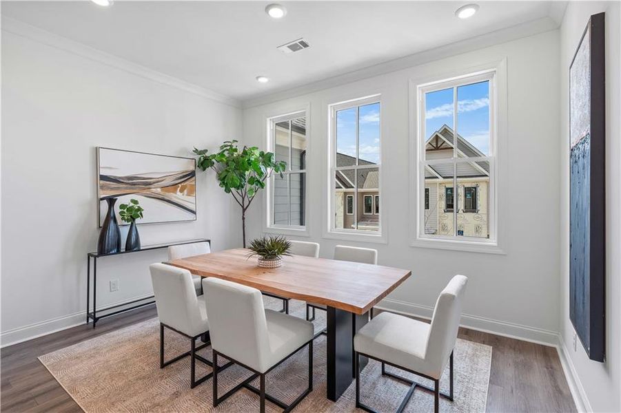 Furnished interior view inside a new home in Waterside Condos, Peachtree Corners (Image 18). Furnished interior view inside a new home in Waterside Condos, Peachtree Corners (Image 18).