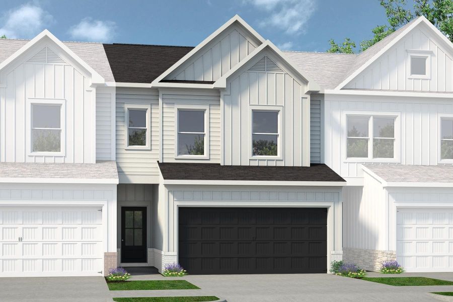 Front exterior of a new home in Wilson Meadows, Clarksville, TN, highlighting curb appeal (Image 1). Front exterior of a new home in Wilson Meadows, Clarksville, TN, highlighting curb appeal (Image 1).