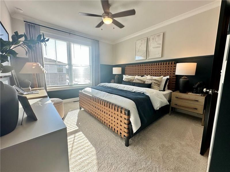 Bright & Spacious Owners Bedroom *Images shown are from a decorated model of the same floor plan. Design selections and color packages will vary by home.* Bright & Spacious Owners Bedroom *Images shown are from a decorated model of the same floor plan. Design selections and color packages will vary by home.*