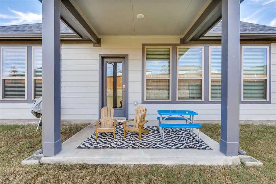 Covered back patio