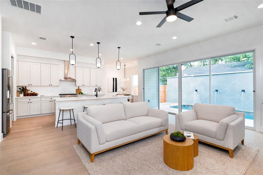 Furnished interior view inside a new home in , Austin (Image 9). Furnished interior view inside a new home in , Austin (Image 9).