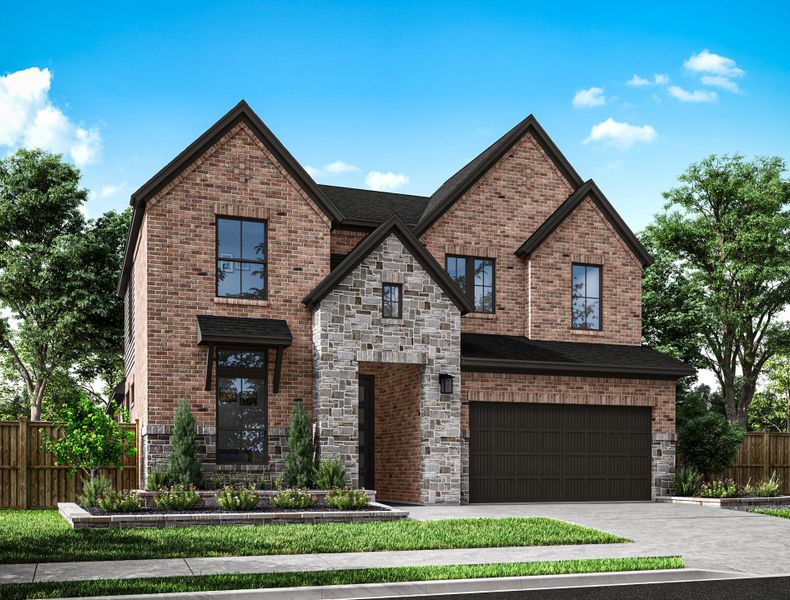 Representative exterior photo of a completed home built from the Wren by Tri Pointe Homes in Oakhill Reserve, Tomball, TX (Image 21).
