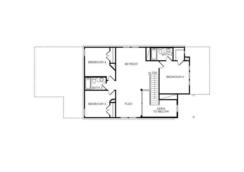 2D floor plan layout of this home in River Ranch 55', Dayton, TX (Image 2). 2D floor plan layout of this home in River Ranch 55', Dayton, TX (Image 2).