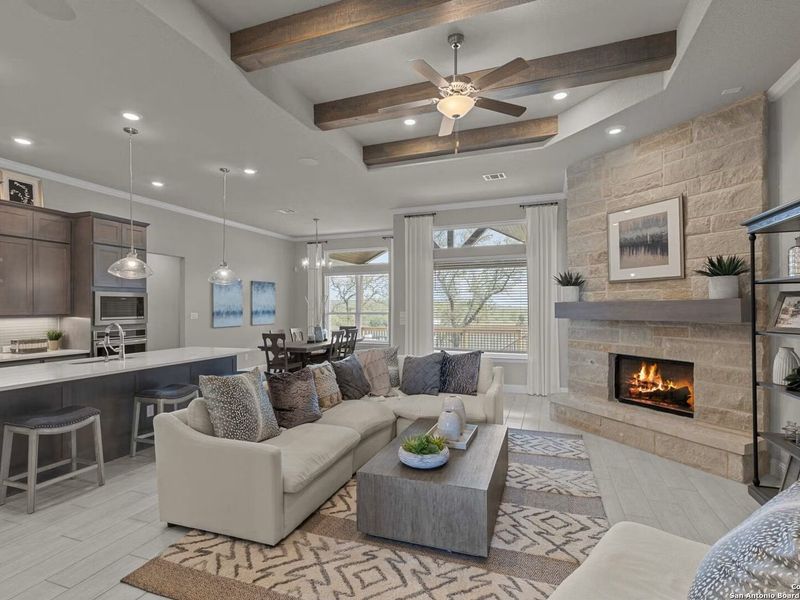 Furnished interior view inside a new home in The Reserve at Potranco Oaks, Castroville (Image 12).