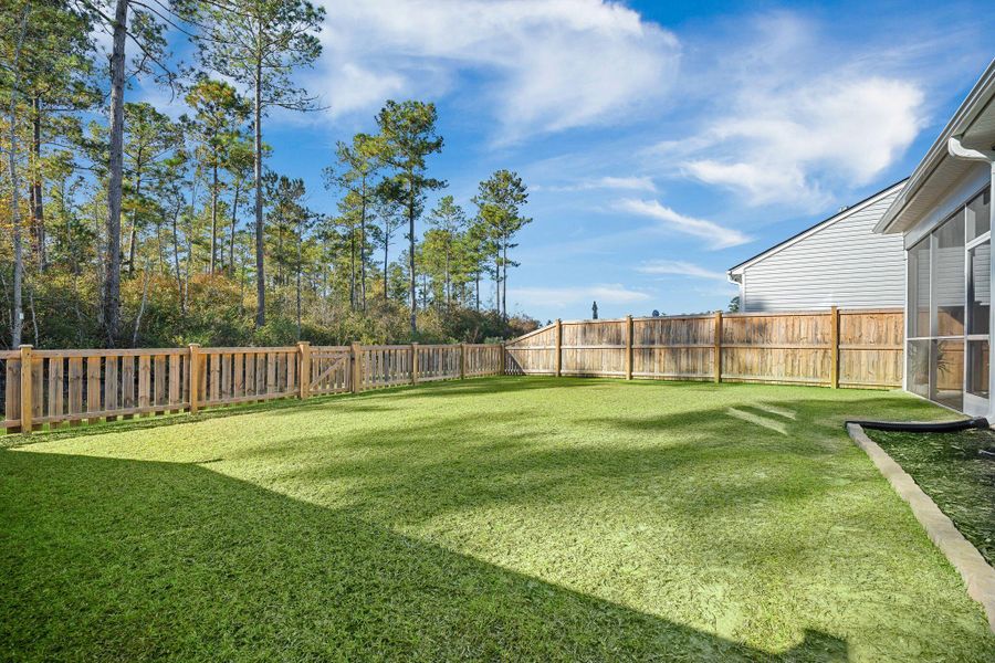Exterior details and patio area of a home in Jasmine Point at Lakes of Cane Bay, Summerville (Image 29).