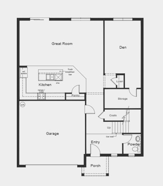 2D floor plan layout for the Plan 2766 by KB Home in Creekside at Rutland Ranch, Parrish, FL (Image 3).