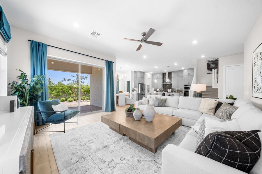 Great Room, Dining Room & Kitchen | Libra Model Home | Rialta | New homes in Mesa, Arizona | Landsea Homes