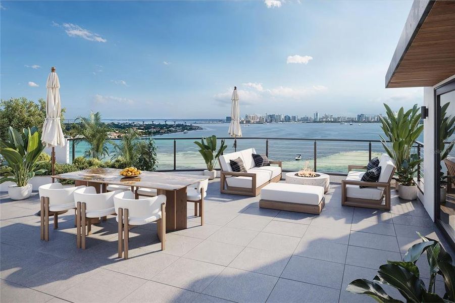 Exterior details and patio area of a home in , Sarasota (Image 1).