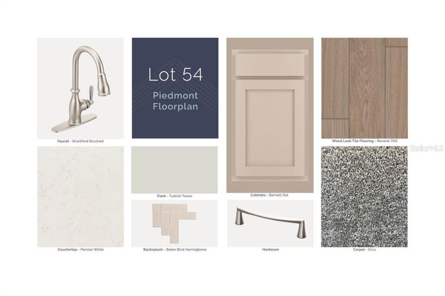 Sample of building materials used in homes in Estates at Rivercrest, Sanford (Image 3).