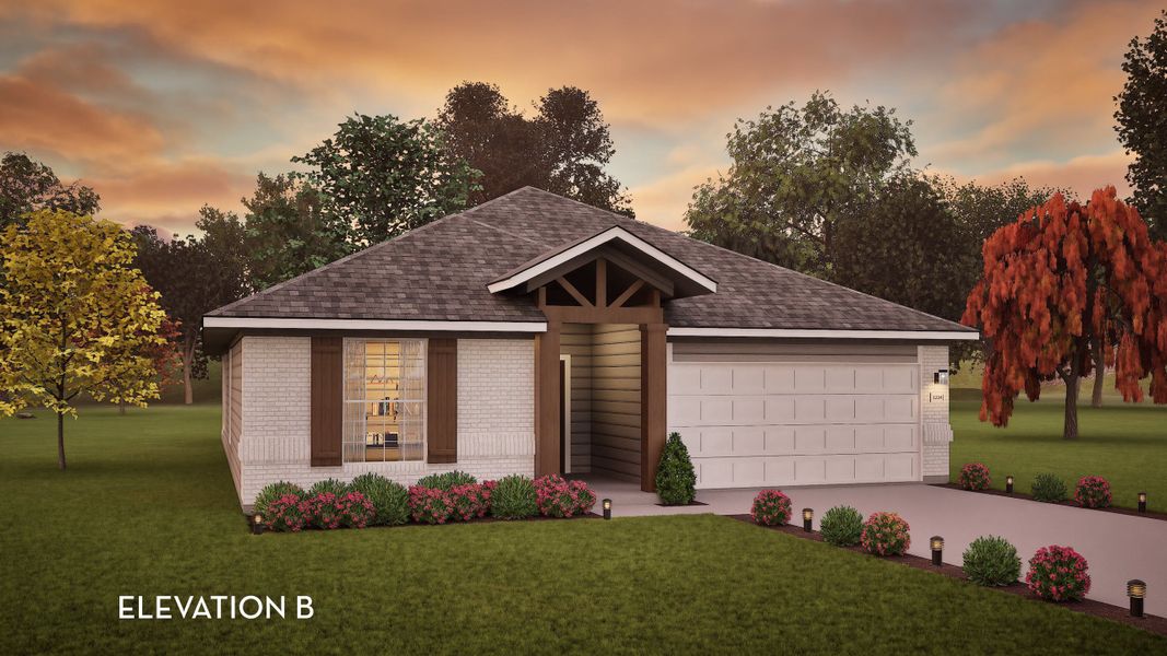 Representative exterior photo of a completed home built from the Creede by CastleRock Communities in Sundance Cove, Crosby, TX (Image 16).