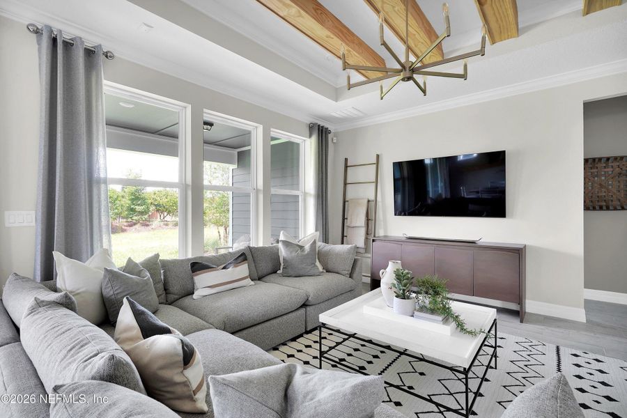 Furnished interior view inside a new home in , Yulee (Image 4). Furnished interior view inside a new home in , Yulee (Image 4).