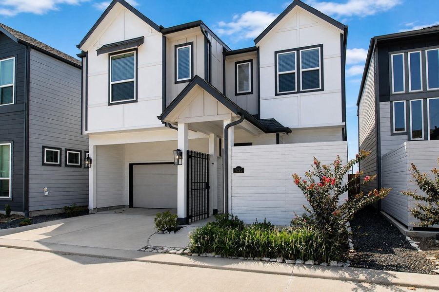 Front exterior of a new home in , Houston, TX, highlighting curb appeal (Image 24).