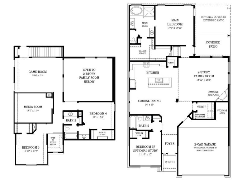 2D floor plan layout of this home in Artavia, Conroe, TX (Image 5). 2D floor plan layout of this home in Artavia, Conroe, TX (Image 5).
