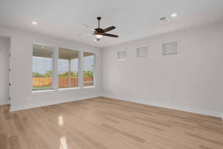 Representative unfurnished interior of a home built from the Cole by Chesmar Homes in Broken Oak, Georgetown (Image 5).