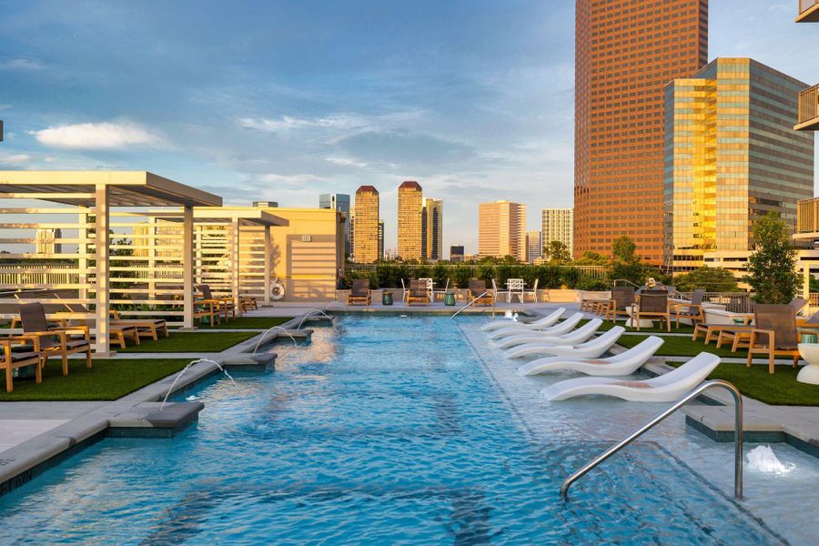 Why settle for a standard dip when you can swim a full 67-foot stretch into the skyline? This lap pool is a masterclass in aquatic luxury, offering a streamlined path that feels like it’s leading you straight into the clouds. Whether it’s a focused morning session or a meditative evening glide, you aren't just swimming laps—you’re moving through a corridor of light and glass. It’s the ultimate high-rise ritual: the weightlessness of the water paired with the monumental scale of the city. Why settle for a standard dip when you can swim a full 67-foot stretch into the skyline? This lap pool is a masterclass in aquatic luxury, offering a streamlined path that feels like it’s leading you straight into the clouds. Whether it’s a focused morning session or a meditative evening glide, you aren't just swimming laps—you’re moving through a corridor of light and glass. It’s the ultimate high-rise ritual: the weightlessness of the water paired with the monumental scale of the city.