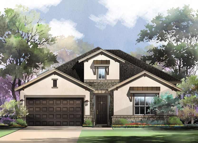 Durango Floor Plan at Ranches at Creekside, Boerne | Sitterle Homes Elevation B Durango Floor Plan at Ranches at Creekside, Boerne | Sitterle Homes Elevation B