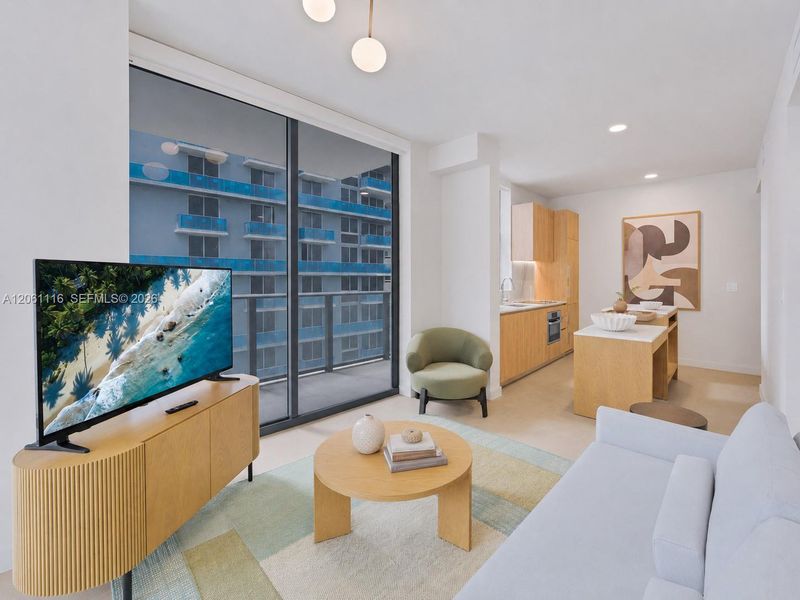 Furnished interior view inside a new home in , Miami (Image 5).