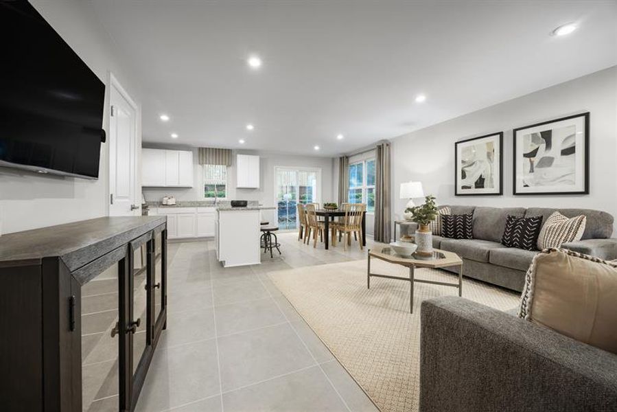 Furnished interior view inside a new home in Seminole Palms Townhomes, Palm Coast (Image 6).