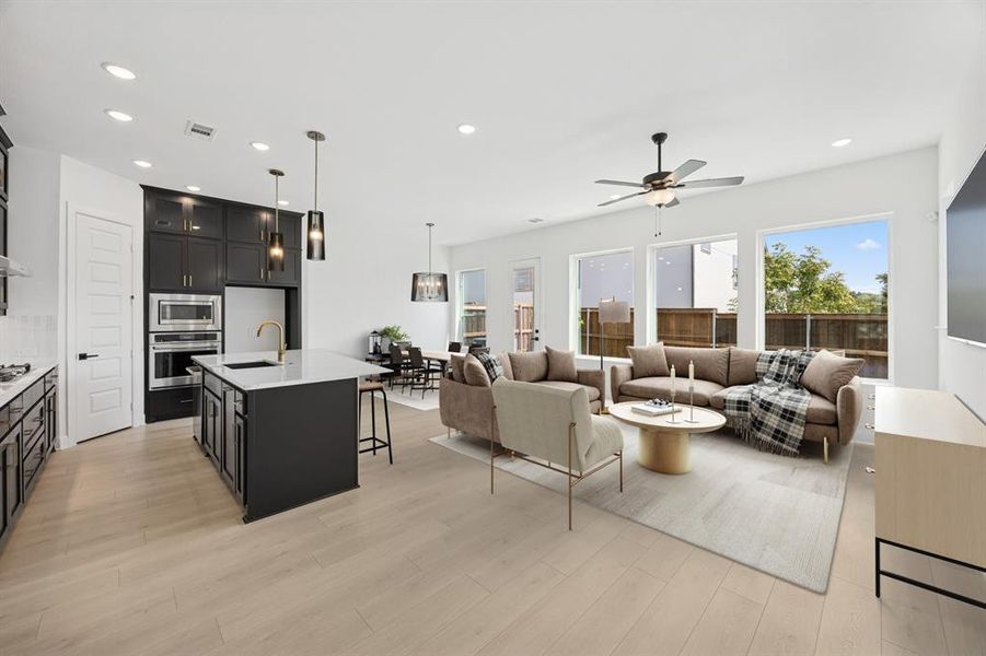 Furnished interior view inside a new home in Greenville Heights, Dallas (Image 14). Furnished interior view inside a new home in Greenville Heights, Dallas (Image 14).