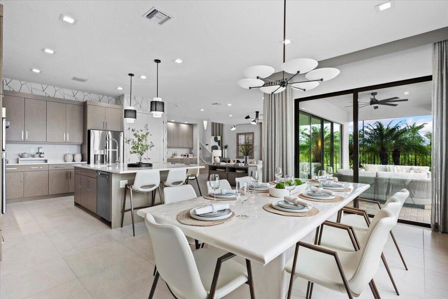 Furnished interior view inside a new home in Apex at Avenir, Palm Beach Gardens (Image 15).