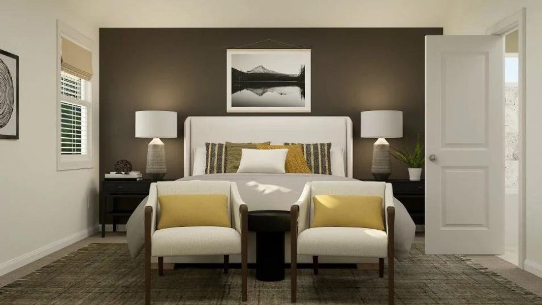 Furnished interior view inside a new home in Cotton Brook: Highlands 3 Car Collection, Hutto (Image 4).