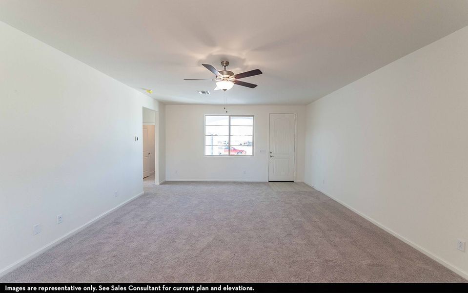 Representative unfurnished interior of a home built from the Marana by CastleRock Communities in Rancho Mirage, Maricopa (Image 12).