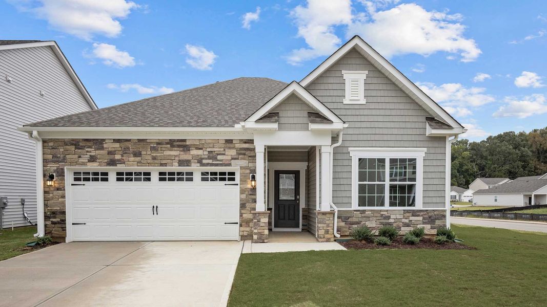 Representative exterior photo of a completed home built from the Aria by D.R. Horton in Saddlebrook, Rocky Mount, NC (Image 2).