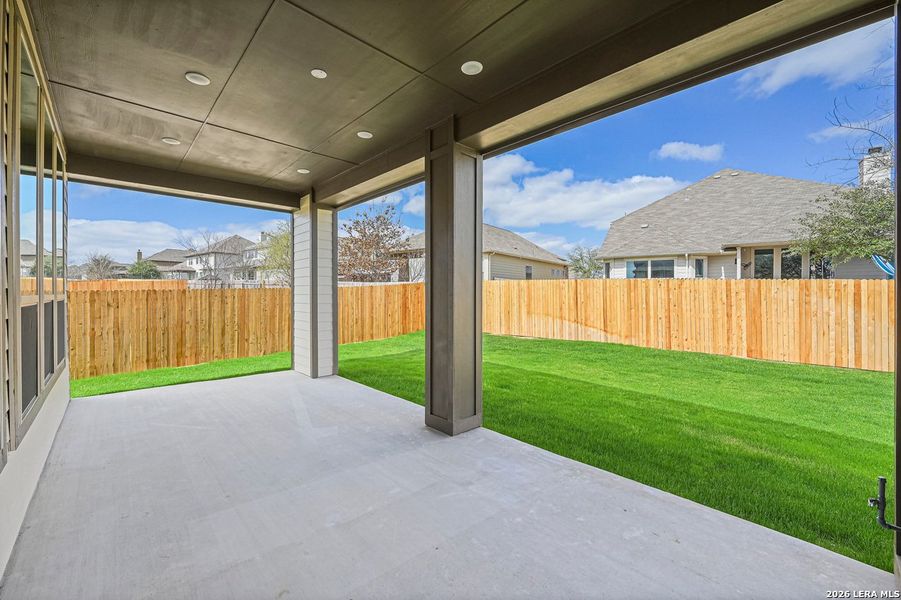 Exterior details and patio area of a home in Mont Blanc, Schertz (Image 17).