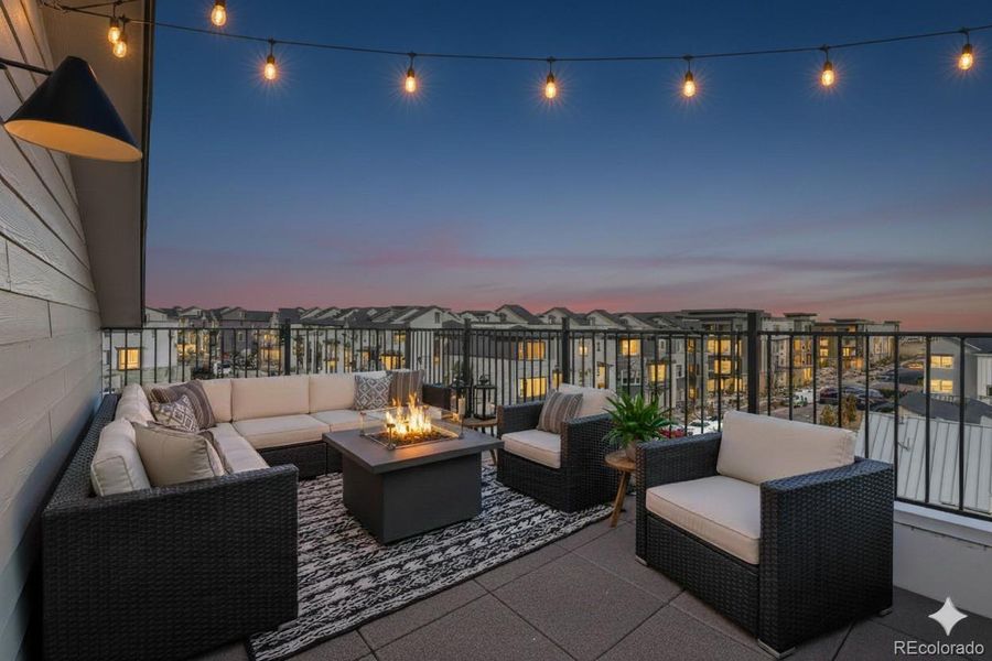 Rooftop Deck. Staged.