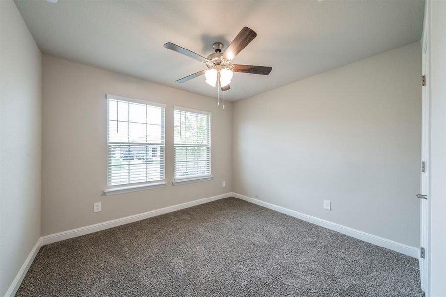 Secondary bedrooms are split from primary bedroom.