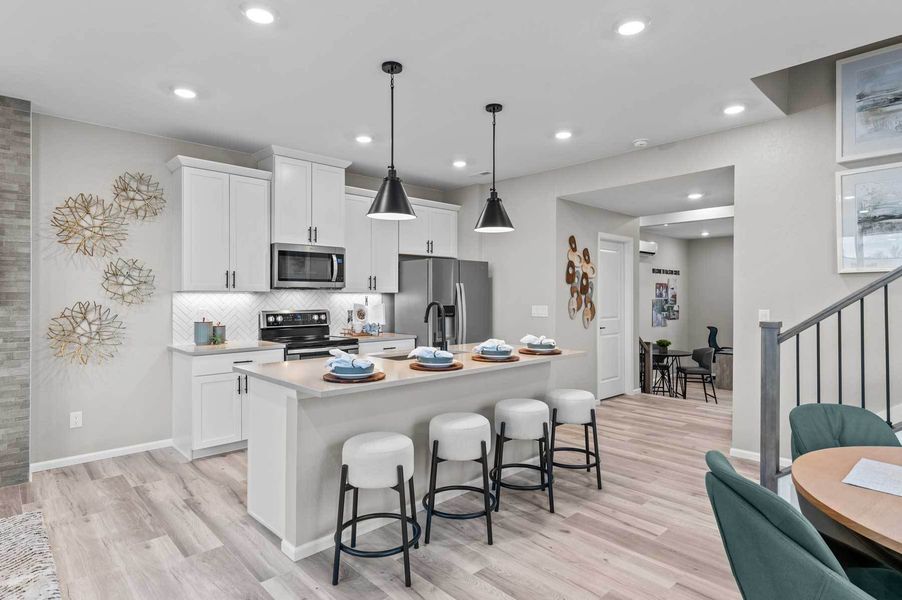 Furnished interior view inside a new home in Ralston Creek, Arvada (Image 11). Furnished interior view inside a new home in Ralston Creek, Arvada (Image 11).