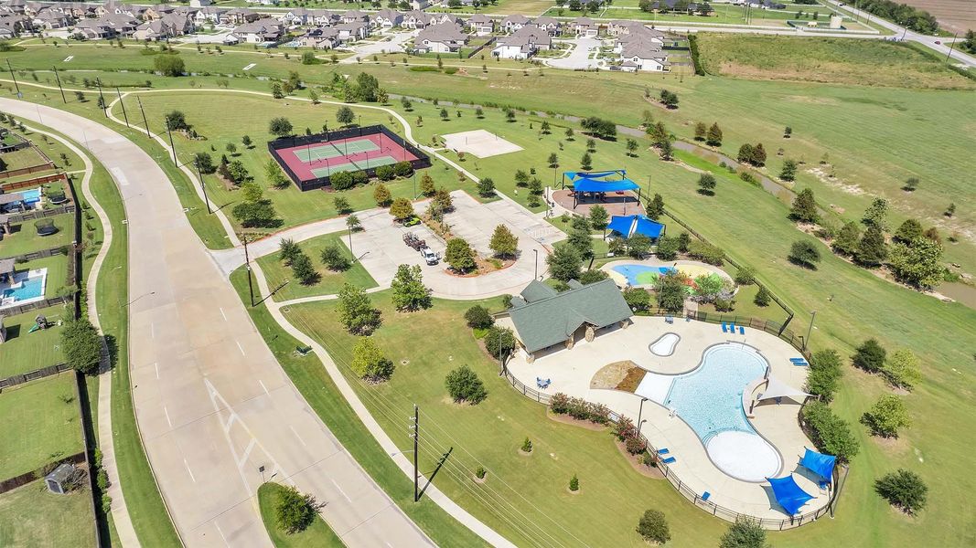 An aerial view of the amazing amenities StoneCreek Estates has to offer.