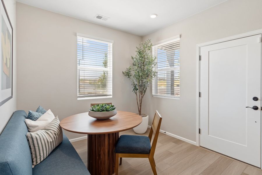 Representative furnished interior of a home built from the 2403 by Risewell Homes in Harvest Crossing, Aurora (Image 13).