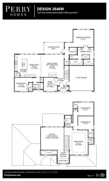 Floor Plan for 2646W