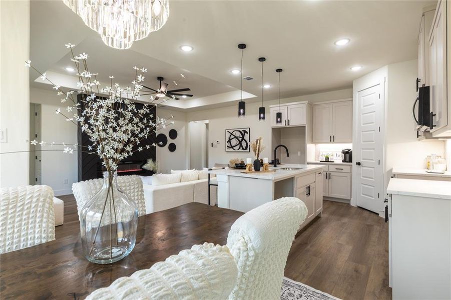 Furnished interior view inside a new home in , Dallas (Image 12). Furnished interior view inside a new home in , Dallas (Image 12).