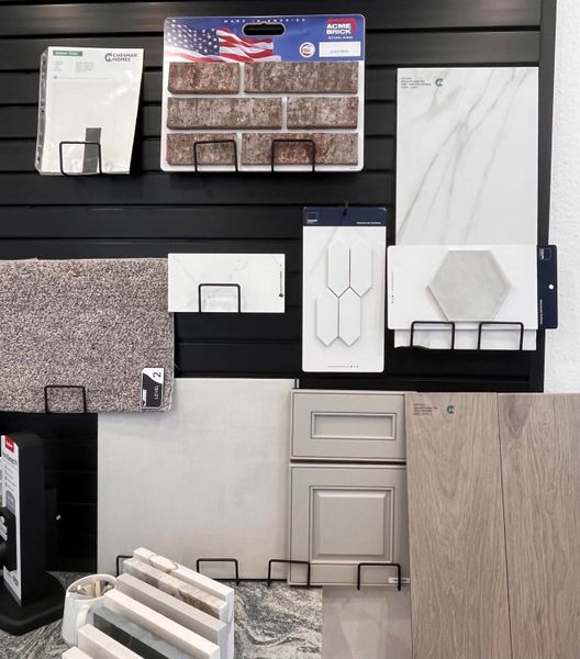 Sample of building materials used in homes in Bridgeland, Cypress (Image 22). Sample of building materials used in homes in Bridgeland, Cypress (Image 22).