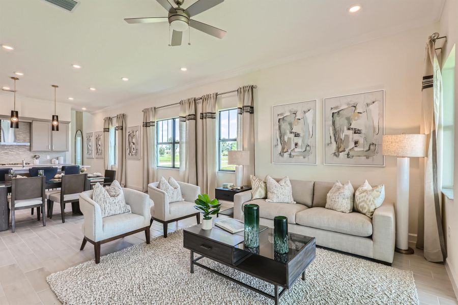 Furnished interior view inside a new home in Tesoro Club, Port St. Lucie (Image 6).