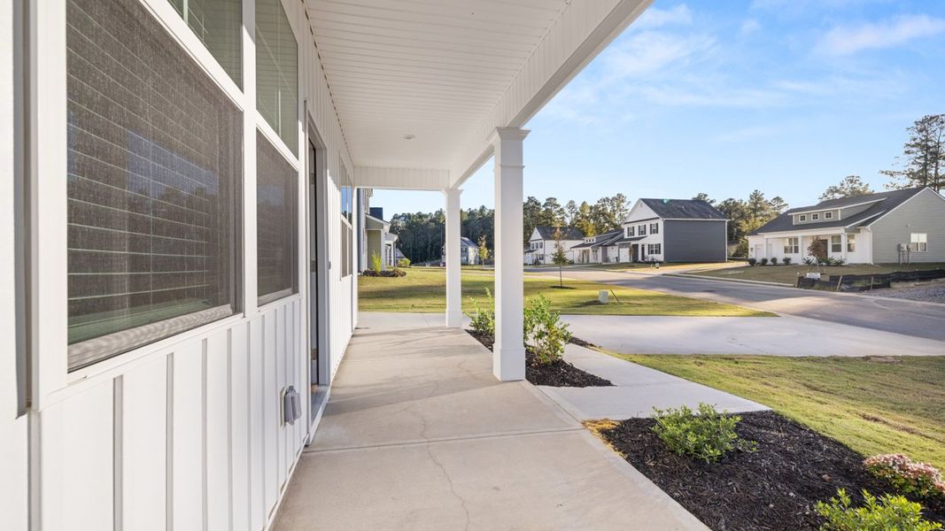 Exterior details and patio area of a home in Bellemeade Landing, Augusta (Image 4). Exterior details and patio area of a home in Bellemeade Landing, Augusta (Image 4).