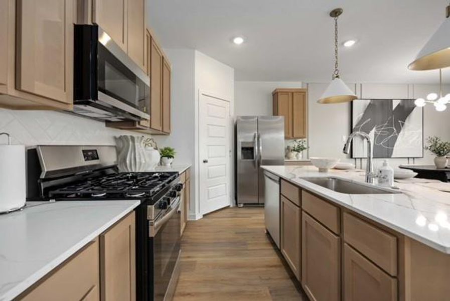 Furnished interior view inside a new home in Grand West, Houston (Image 10).