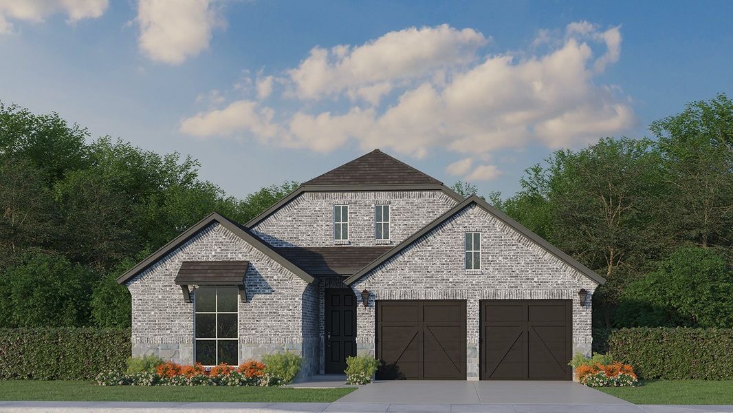 Plan 1535 Elevation B with Stone Plan 1535 Elevation B with Stone