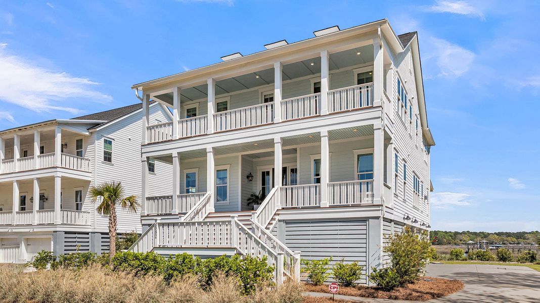 Exterior details and patio area of a home in Carolina Park: Riverside, Mount Pleasant (Image 32).