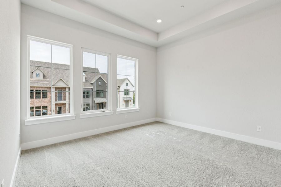 Representative unfurnished interior of a home built from the Hamilton by Centre Living Homes in Newman Village Townhomes, Frisco (Image 29).