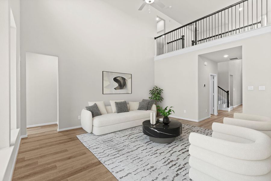Furnished interior view inside a new home in Bridgeland, Cypress (Image 11).