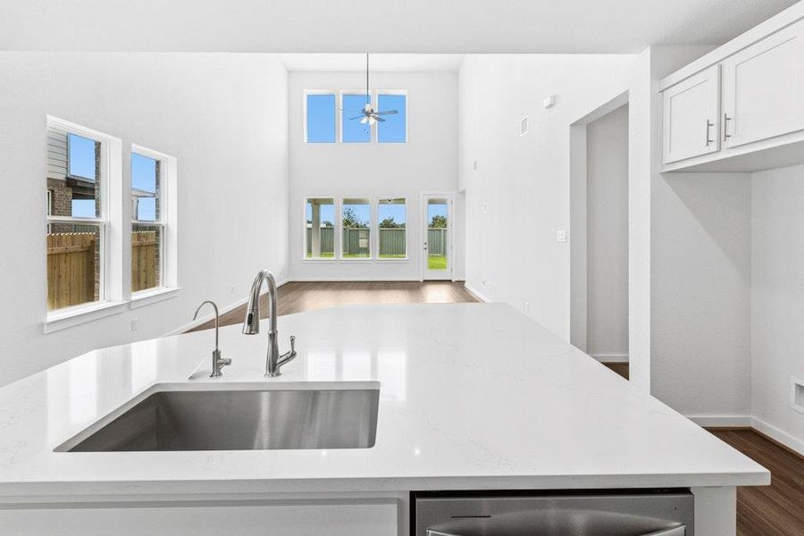 Furnished interior view inside a new home in Santa Rita Ranch, Liberty Hill (Image 9). Furnished interior view inside a new home in Santa Rita Ranch, Liberty Hill (Image 9).